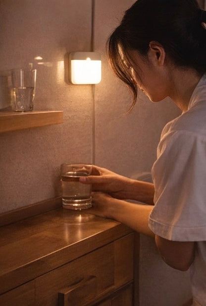 Motion Sensor Light USB Night Light LED Lamp With Switch Rechargeable Inductor Lights For Kitchen Stairs Hallway Closet Bedroom